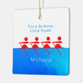 Gepersonaliseerd Rowing Club Crew Kerst Keramisch Ornament (Links)