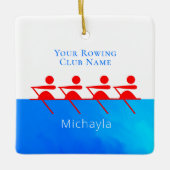 Gepersonaliseerd Rowing Club Crew Kerst Keramisch Ornament (Voorkant)