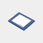 Gepersonaliseerd Royal Blue Polka Dot Pattern Post-it® Notes (Schuin)