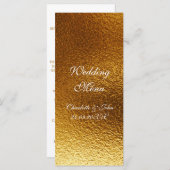 Gepersonaliseerd Royal Golden Shiny Wedding Menu (Voorkant / Achterkant)