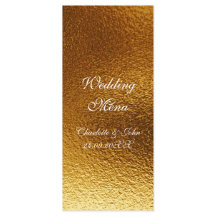 Gepersonaliseerd Royal Golden Shiny Wedding Menu