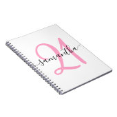 Gepersonaliseerd roze 21e Birthday Guestbook Notitieboek (Rechterzijde)