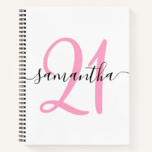 Gepersonaliseerd roze 21e Birthday Guestbook