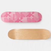 Gepersonaliseerd Roze Abstract Patroon met Naam Persoonlijk Skateboard (Horizontaal)