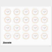 Gepersonaliseerd roze adreslabel/merchandise seal ronde sticker (Vel)