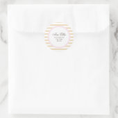Gepersonaliseerd roze adreslabel/merchandise seal ronde sticker (Tas)