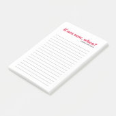 Gepersonaliseerd roze als niet nu, wanneer om lijs post-it® notes (Schuin)
