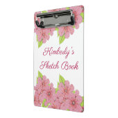 Gepersonaliseerd Roze Anemones Mini Klembord (Angled2)