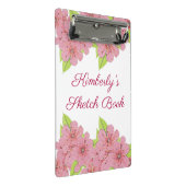 Gepersonaliseerd Roze Anemones Mini Klembord (Schuin)