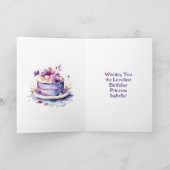 Gepersonaliseerd  roze anime verjaardagsmeisje kaart (Binnen)