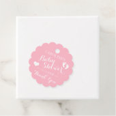 Gepersonaliseerd roze Baby met GIRL-Baby shower Bedankjes Labels (In situ)