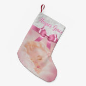 Gepersonaliseerd roze Baby slikken Kleine Kerstsok (Voorkant (Hangend))