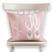 Gepersonaliseerd roze ballet Slippers Meisjes Roos Kussen