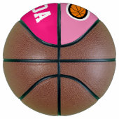 Gepersonaliseerd roze basketbal voor de verjaardag (Rechts)