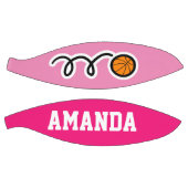 Gepersonaliseerd roze basketbal voor de verjaardag (Panelen)