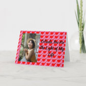 Gepersonaliseerd roze ben mijn Valentijn rood hart Kaart (Voorkant)