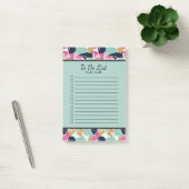 Gepersonaliseerd roze blauw zwart, gelinkt om lijs post-it® notes (Kantoor)