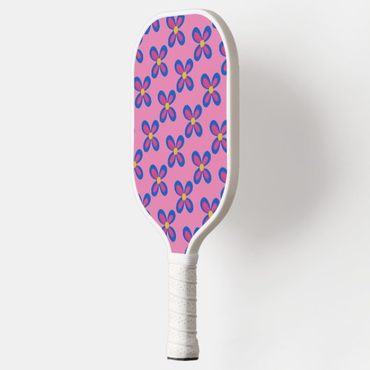 Gepersonaliseerd roze bloem Pickleball Paddle (Links)
