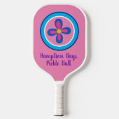 Gepersonaliseerd roze bloem Pickleball Paddle (Achterkant)