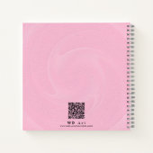 Gepersonaliseerd roze bloemenhart Journal Notitieb Notitieboek (Achterkant)