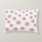 Gepersonaliseerd roze bloempatroon Ronde kussen (Achterkant)