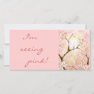 Gepersonaliseerd "Roze bloesem Uitzicht"-fotokaart