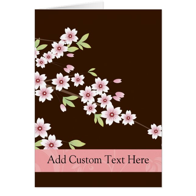 Gepersonaliseerd roze/bruin Dogwood Blossom (Voorkant)