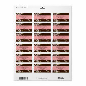 Gepersonaliseerd roze/bruin Dogwood Blossom Etiket (Full Sheet)