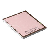 Gepersonaliseerd roze/bruin Dogwood Blossom Notitieblok (Schuin)