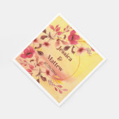 Gepersonaliseerd roze Cherry Blossom Paper Napkin Servet (Hoek)