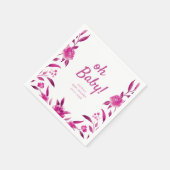 Gepersonaliseerd roze Chinoiserie baby shower Servet (Hoek)