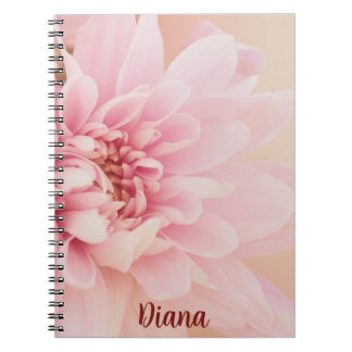 Gepersonaliseerd  roze Dahlia Notitieboek