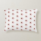 Gepersonaliseerd roze daisy patroon accent kussen (Achterkant)