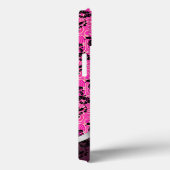 Gepersonaliseerd roze  damast patroon Case-Mate iPhone case (Achterkant / Rechts)