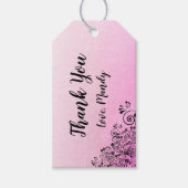 Gepersonaliseerd roze Dank je Gift Labels Cadeaulabel (Voorkant)