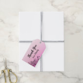 Gepersonaliseerd roze Dank je Gift Labels Cadeaulabel (Met Touw)