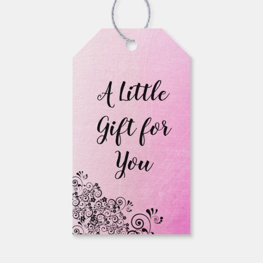 Gepersonaliseerd roze Dank je Gift Labels Cadeaulabel (Achterkant)