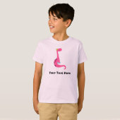 Gepersonaliseerd roze dinosaur T Shirt (Voorkant volledig)