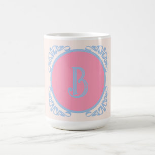 Gepersonaliseerd roze en blauw koffiemok