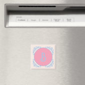 Gepersonaliseerd roze en blauw magneet (Insitu (Vaatwasser))