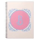 Gepersonaliseerd roze en blauw notitieboek (Voorkant)