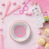 Gepersonaliseerd roze en blauw papieren kommen (Feest)