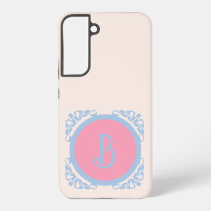 Gepersonaliseerd roze en blauw samsung galaxy hoesje