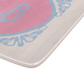 Gepersonaliseerd roze en blauw snijplank (Hoek)