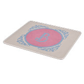 Gepersonaliseerd roze en blauw snijplank (Hoek)