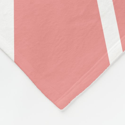 Gepersonaliseerd roze en bruin fleece deken (Hoek)