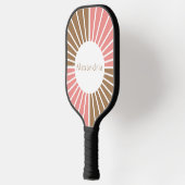Gepersonaliseerd roze en bruin pickleball paddle (Links)