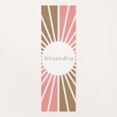 Gepersonaliseerd roze en bruin yogamat (Voorkant)