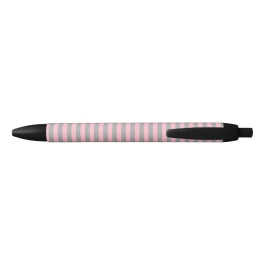 Gepersonaliseerd roze en grijze strippatroon zwarte inkt pen (Achterkant)