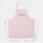 Gepersonaliseerd roze en naam monogram | Elegant g Schort (Voorkant)